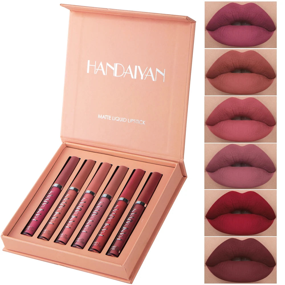 Handaiyan 6-Piece Matte Liquid Lipstick Set – Gift Box