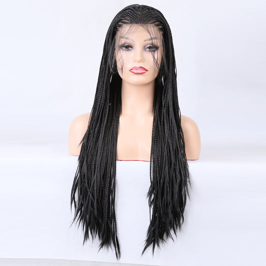 Long Synthetic Wig with Braided Box Braids Wigs