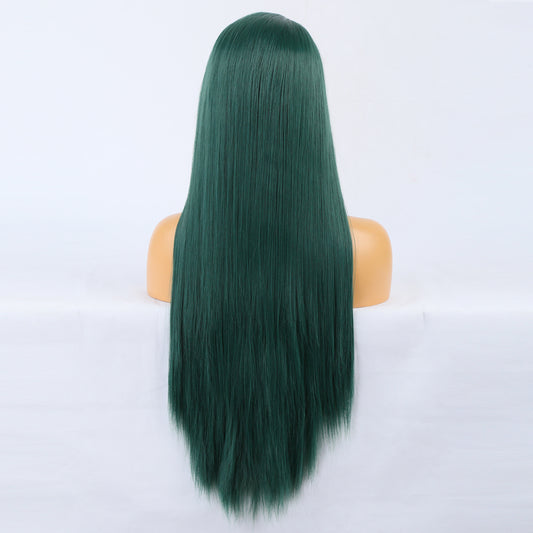 Natural Realistic Wig Chemical Fiber Front Lace Long Straight Hair Matte High Temperature Silk Wig