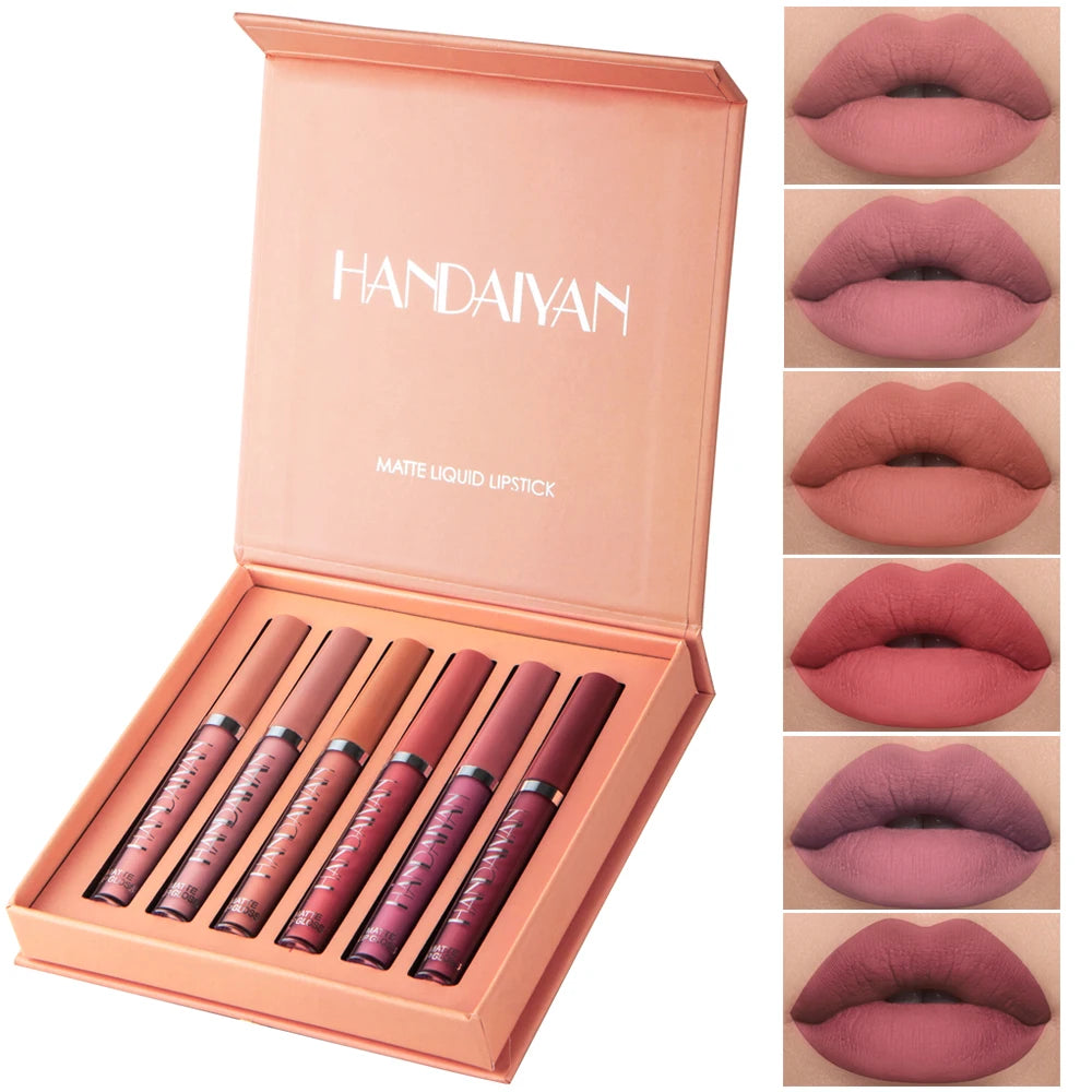 Handaiyan 6-Piece Matte Liquid Lipstick Set – Gift Box