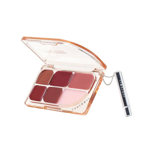 Judydoll 6-Color Lipstick Palette – Matte & Gloss