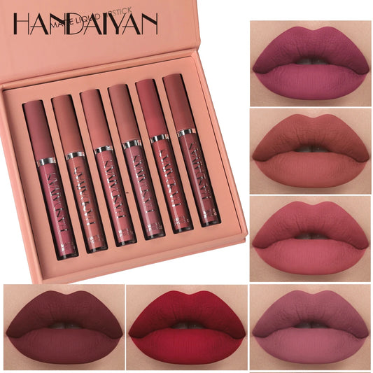 Handaiyan 6-Piece Matte Liquid Lipstick Set – Gift Box