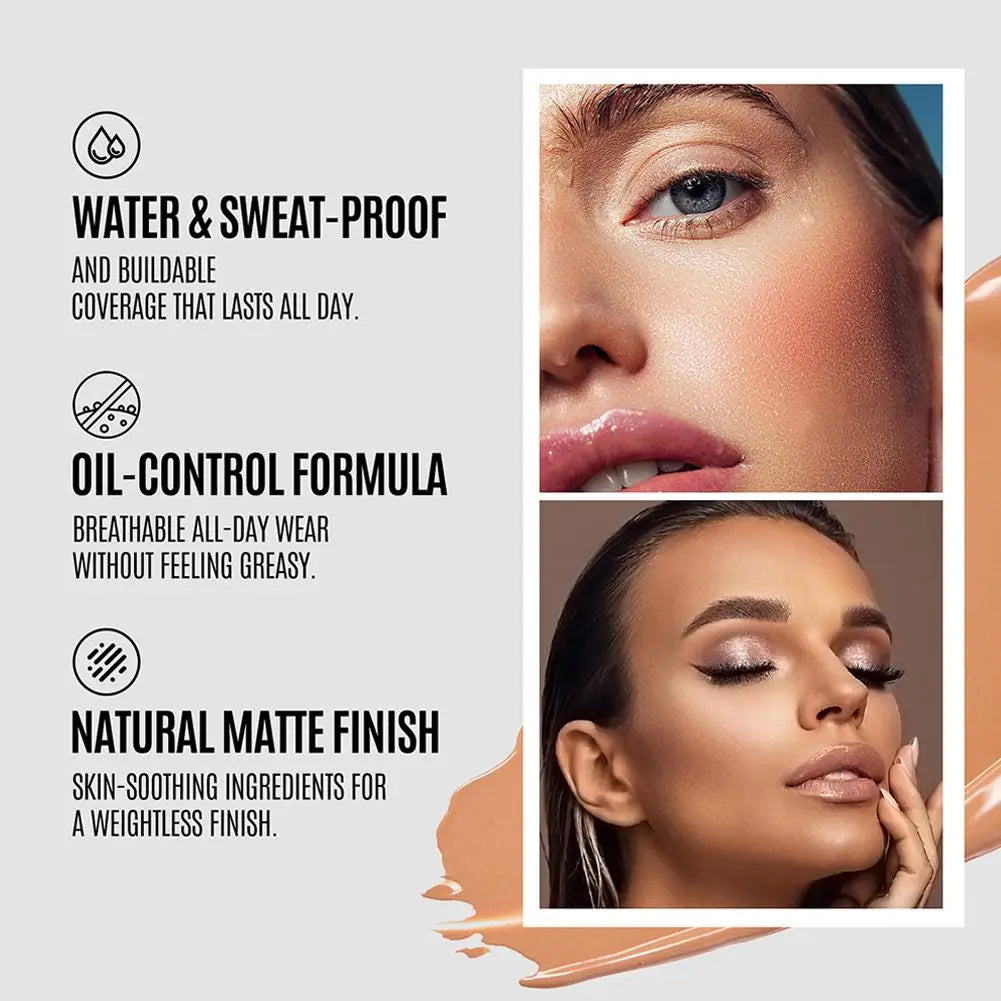LOOKAVE Liquid Foundation –  Matte & Moisturizing
