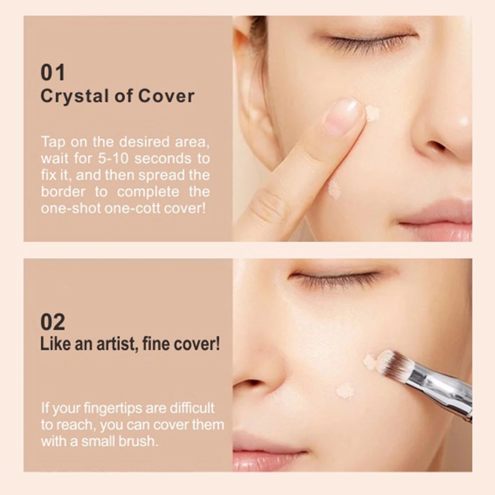 3-Color Liquid Concealer – Full Coverage, Waterproof & Matte