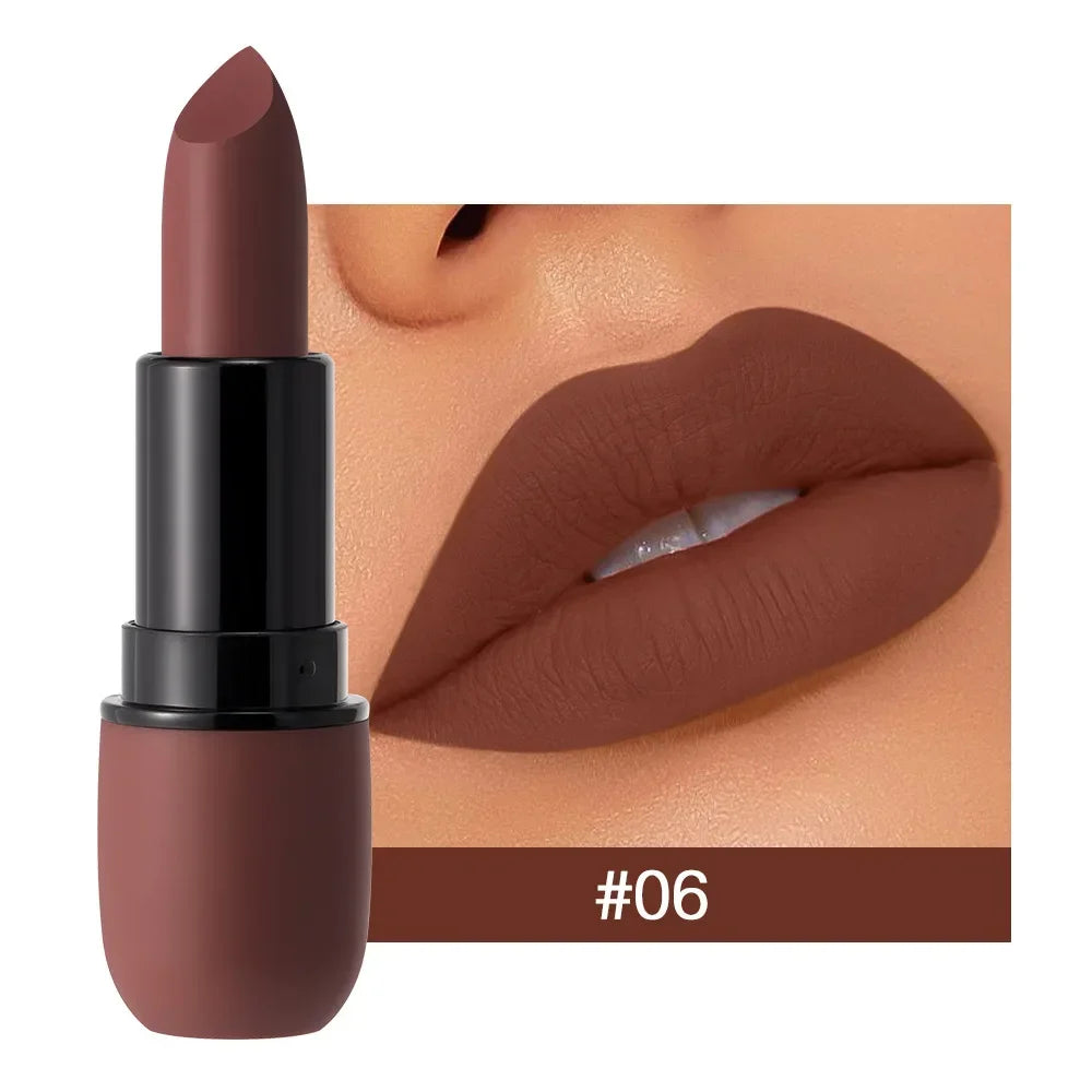 6-Color Matte Lipstick Set – Velvet Finish