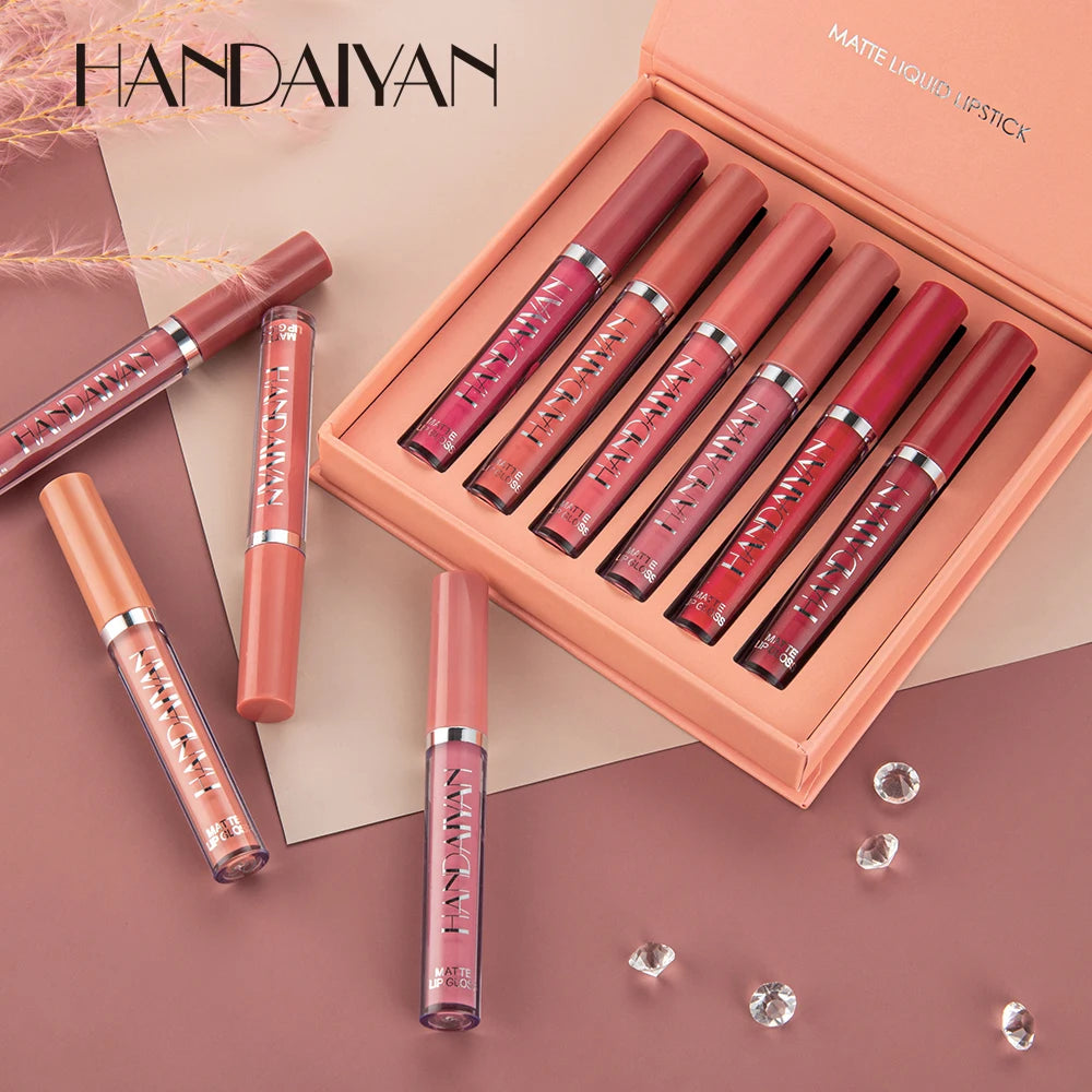Handaiyan 6-Piece Matte Liquid Lipstick Set – Gift Box
